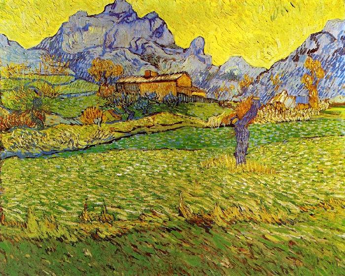 Vincent Van Gogh Meadow in the Mountains Le Mas de Saint Paul France oil painting art